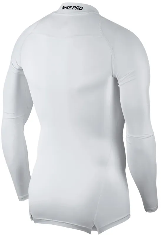 nike-pro-ls-comp-top-mock-white-black-black-2 Nike Pro LS Comp Top Mock - white/black/black