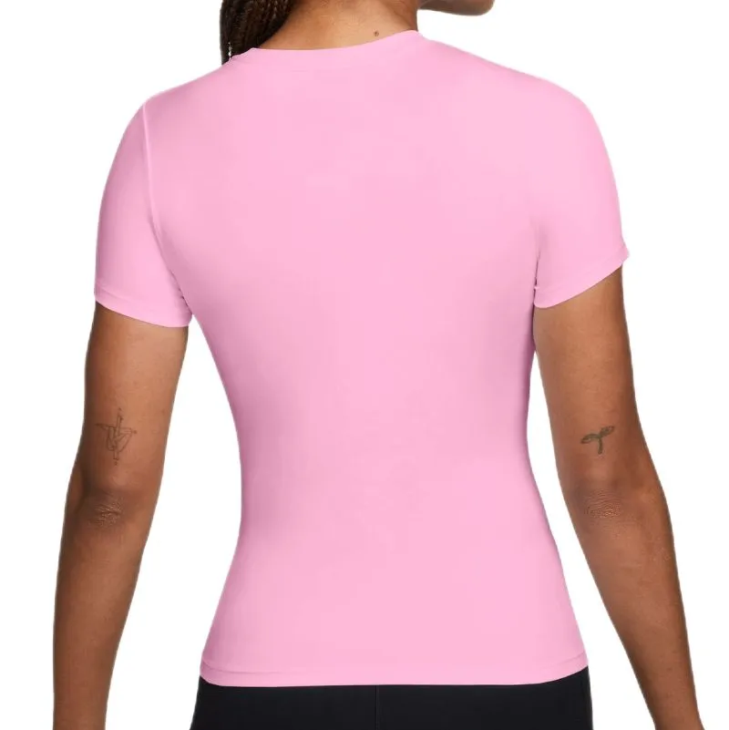 Nike One Fitted Short Sleeve - pink rise/white