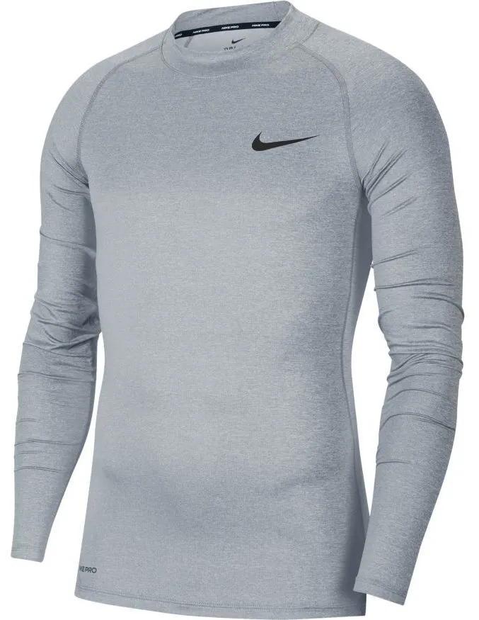 nike-pro-top-ls-tight-mock-smoke-grey-light-smoke-grey-black-1 Nike Pro Top LS Tight Mock - smoke grey/light smoke grey/black