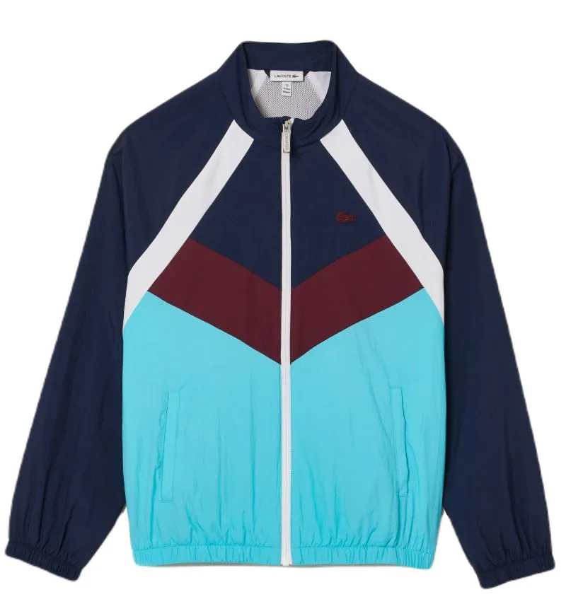 Lacoste Recycled Fiber Colourblock Zipped - navy blue/white/bordeuax/blue