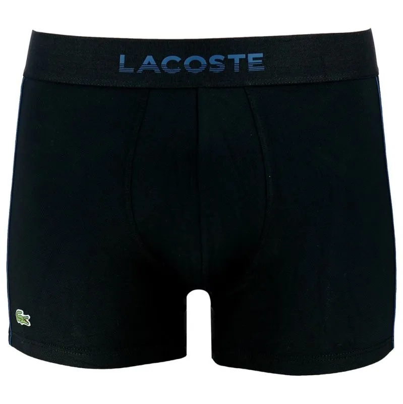 Lacoste Men’s Breathable Technical Mesh Trunk - black/blue Lacoste Men’s Breathable Technical Mesh Trunk - black/blue