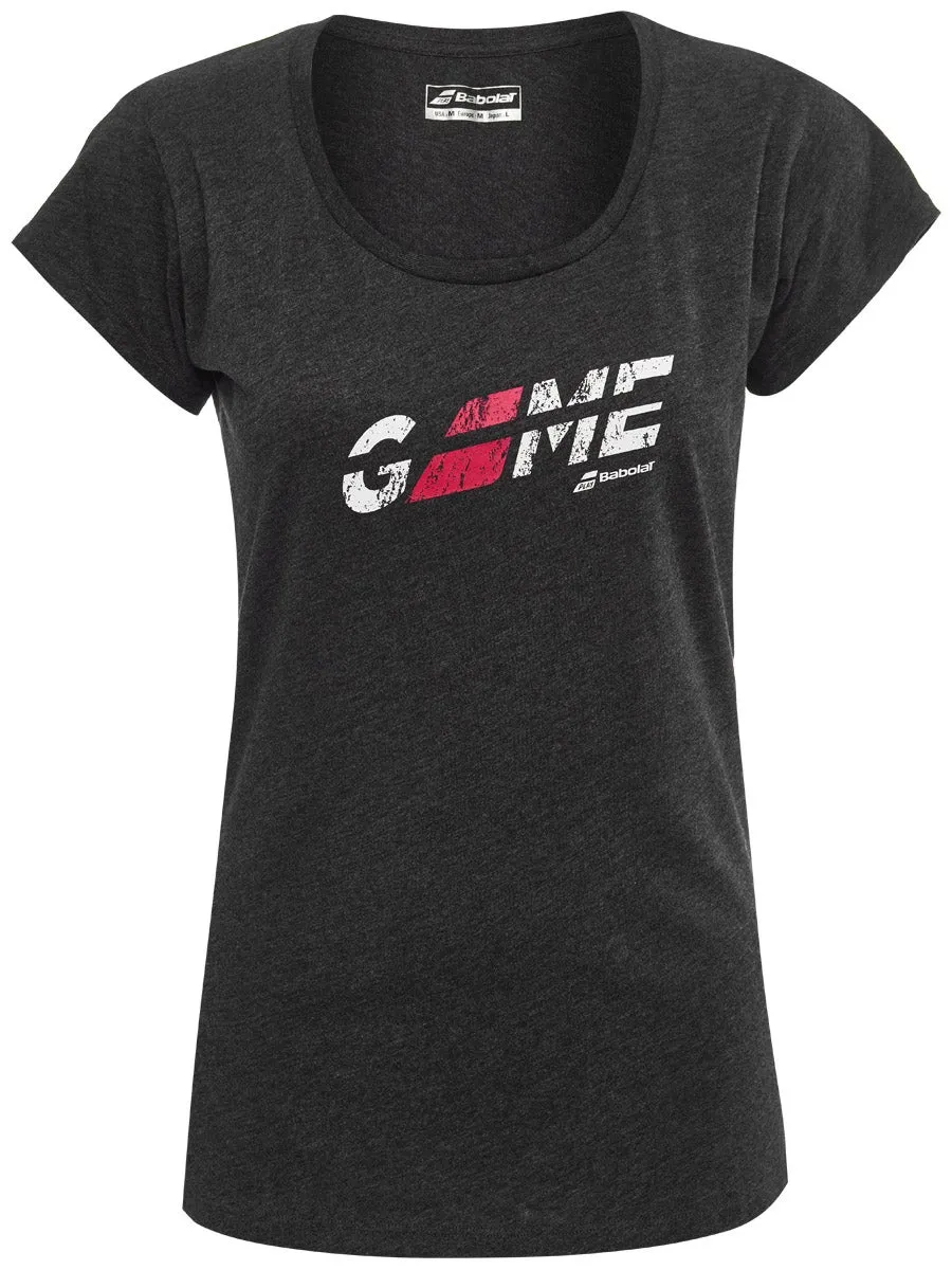 Babolat Exercise Flag Message Tee Women - black heather