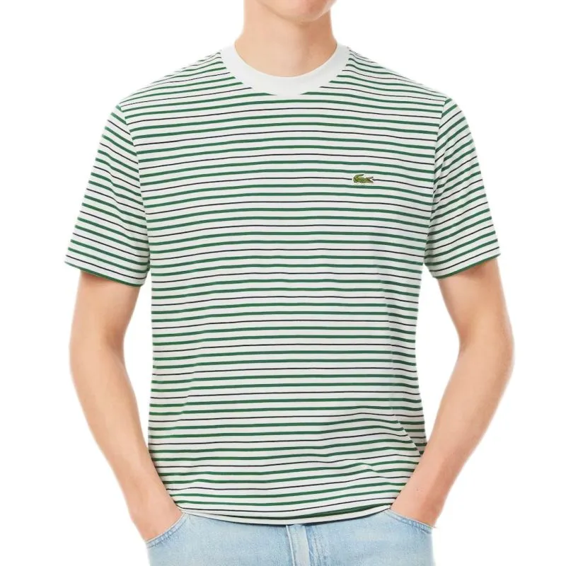 Lacoste Thick Cotton Striped - fairway/fluor