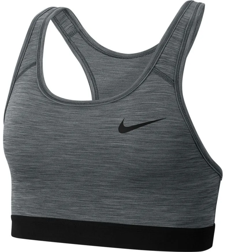 BV3900-084-PHSFH001 Nike Dri-Fit Swoosh Band Bra Non Pad - smoke grey/htr/black
