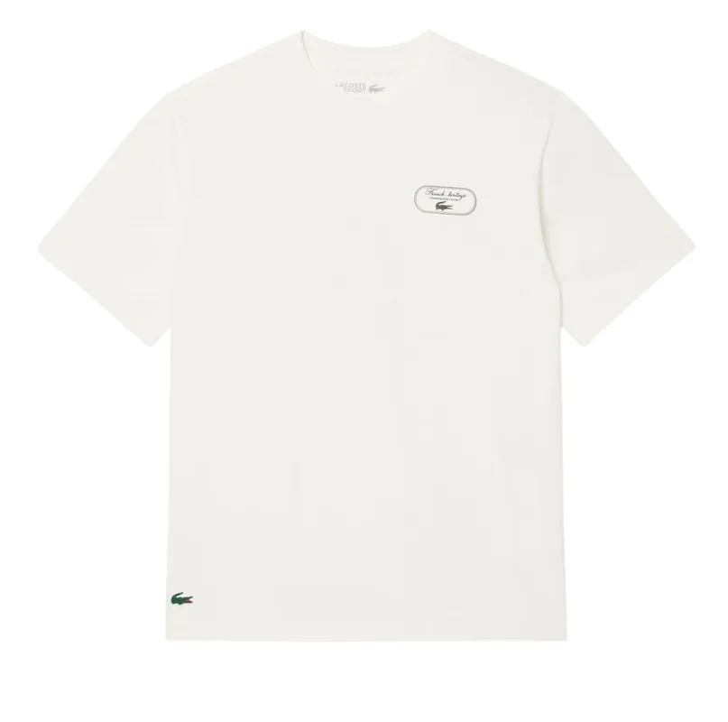 Lacoste Ultra Dry Tennis Heritage Graphic - white