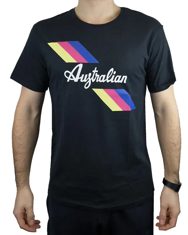Australian Jersey T-Shirt with Print - nero