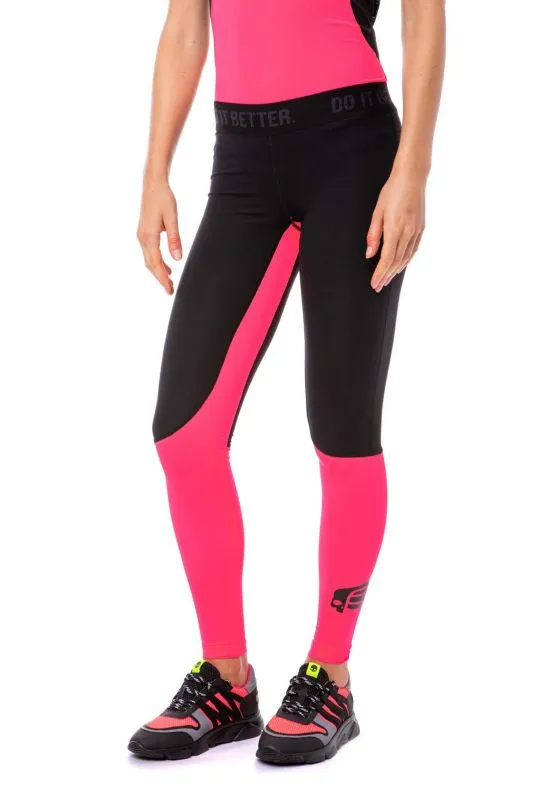 Hydrogen Fast Skull Leggings Woman - fluo fuchsia