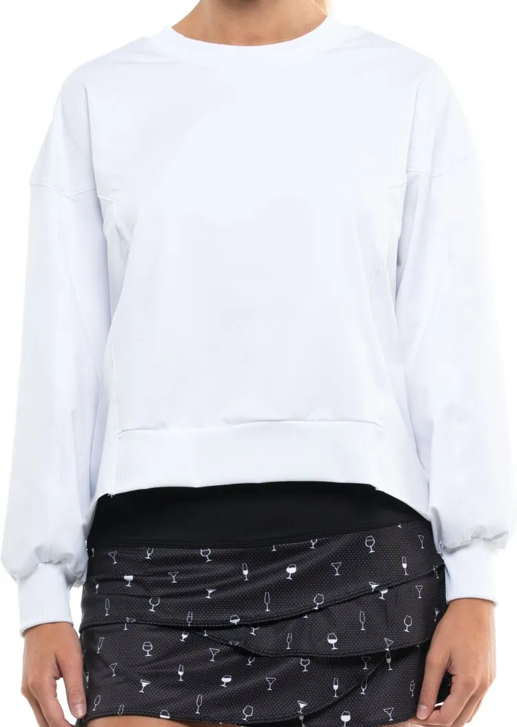 Lucky in Love Core Ruche Back L/S Women - white Lucky in Love Core Ruche Back L/S Women - white
