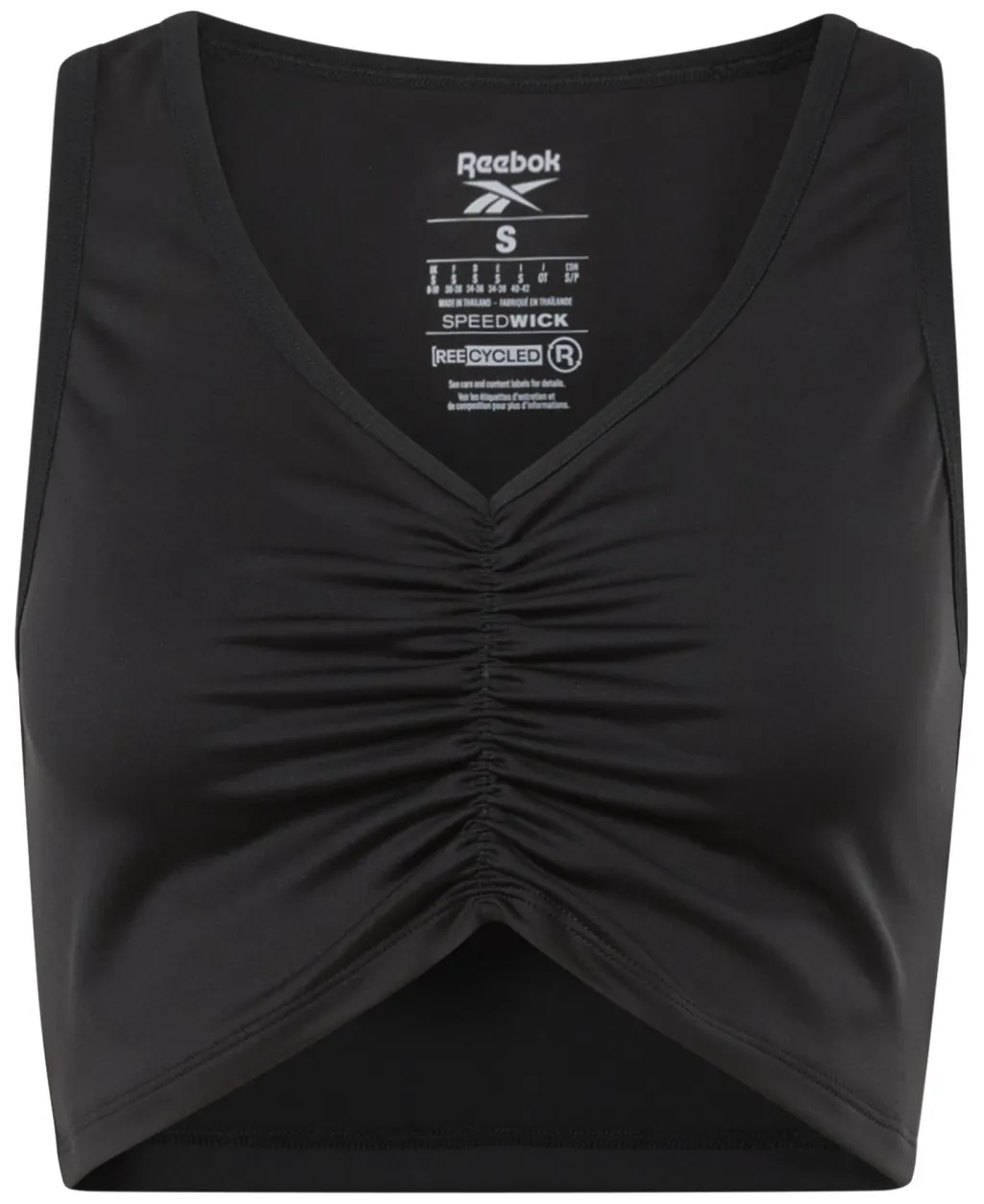 Reebok Studio Ruched Cropped Tank Top W - black