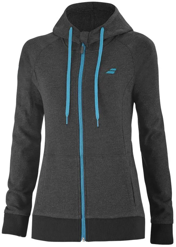 Babolat Exercise Hood Jacket Girl - black heather