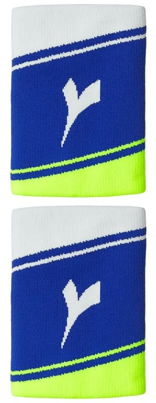 Diadora Wristbands Wide Logo - blue regista/fluo yellow