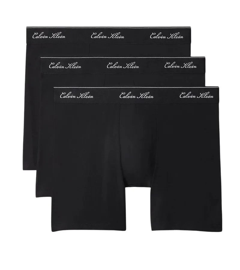 Calvin Klein Icon Cotton Stretch Script Boxer Briefs 3P - multicolor