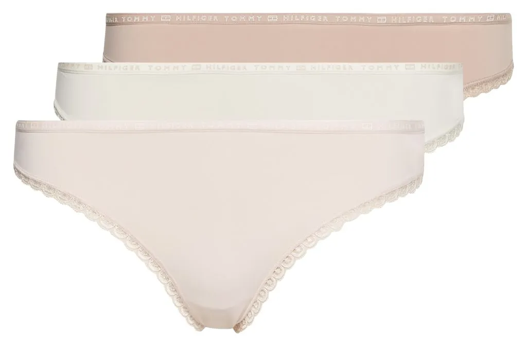 Tommy Hilfiger Thong 3P - ivory/balanced beige/pale pink