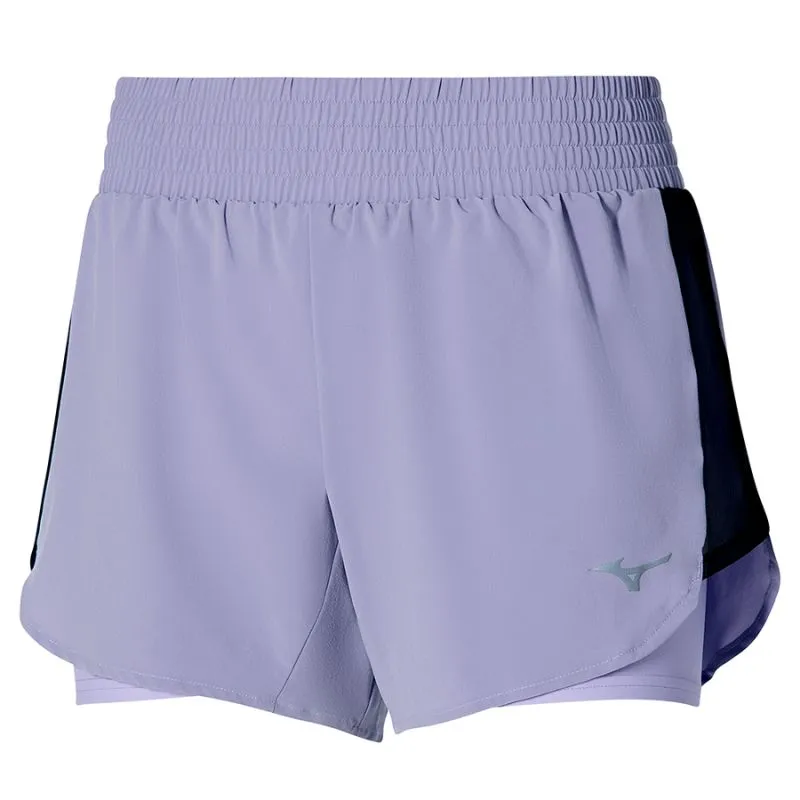 Women's shorts Mizuno 2in1 4.5 Short - Purple