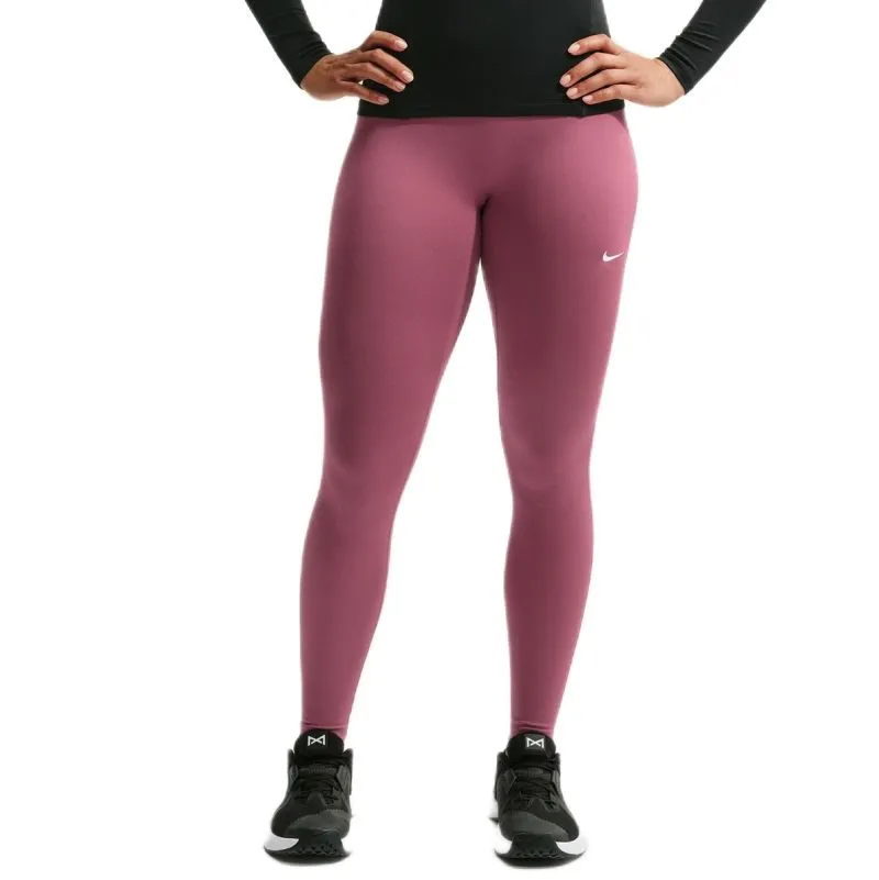 Nike One Seamless Front High Waisted Full Length - pink smoke/white Nike One Seamless Front High Waisted Full Length - pink smoke/white
