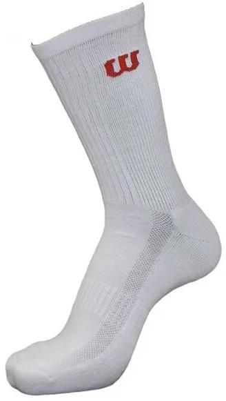 Wilson White Men's Crew 3pr/pk - 3 pary/white