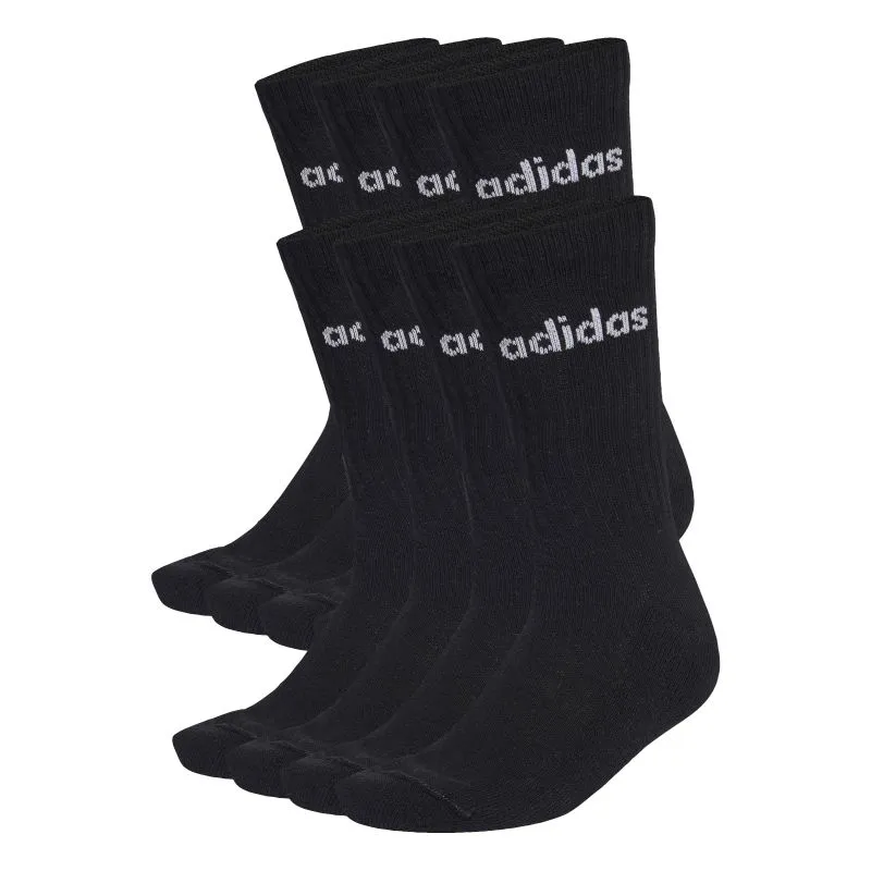 Socks Adidas Linear Cushioned High 10P - black/white - Black