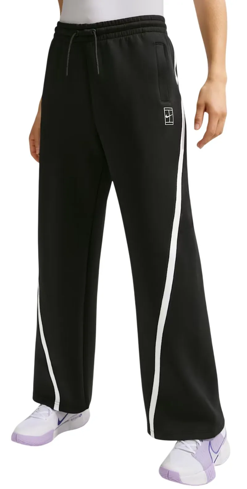 Nike Advantage Dri-FIT Mid-Rise Tennis - black/white 