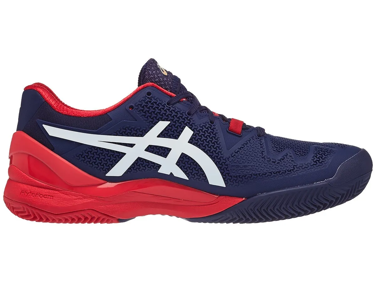 Asics Gel-Resolution 8 Clay - peacoat/white
