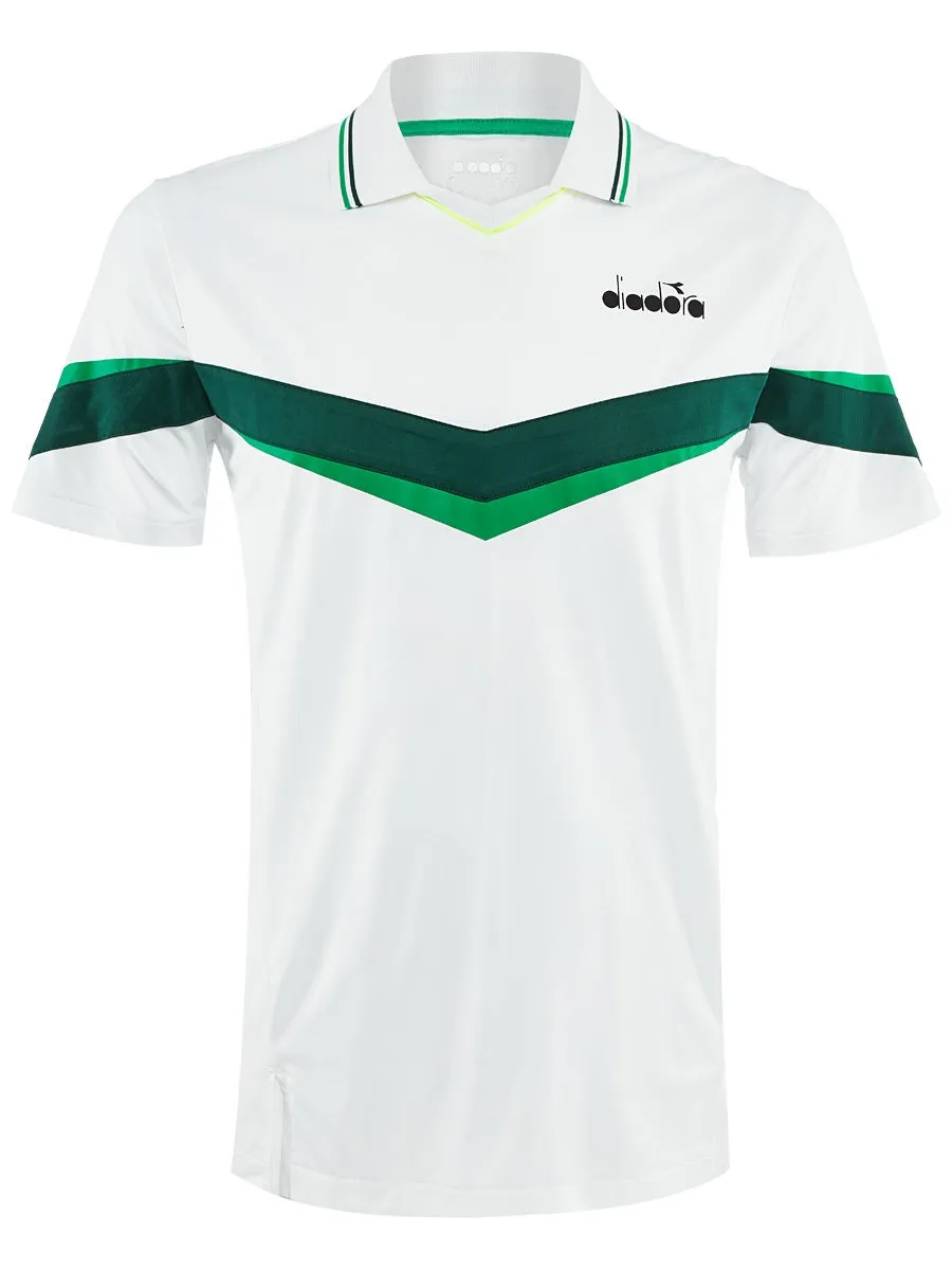Diadora Polo SS - holly green/white/bistro green