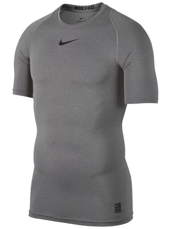 nike-pro-top-ss-comp-carbon-heather-black-1 Nike Pro Top SS Comp - carbon heather/black