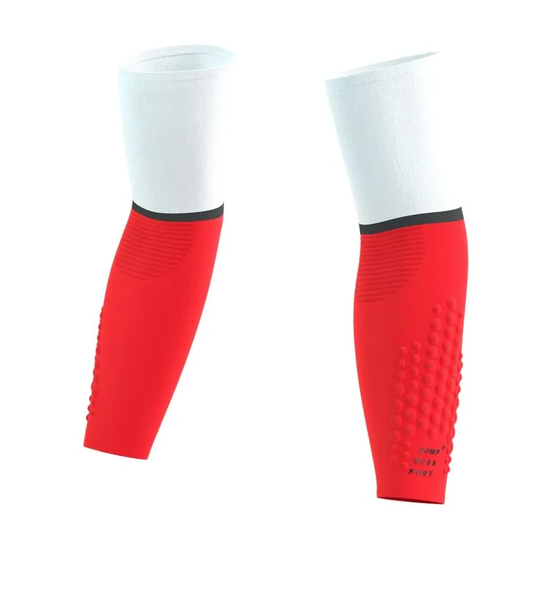 Compressport Armforce Ultralight - white/fluo red Compressport Armforce Ultralight - white/fluo red