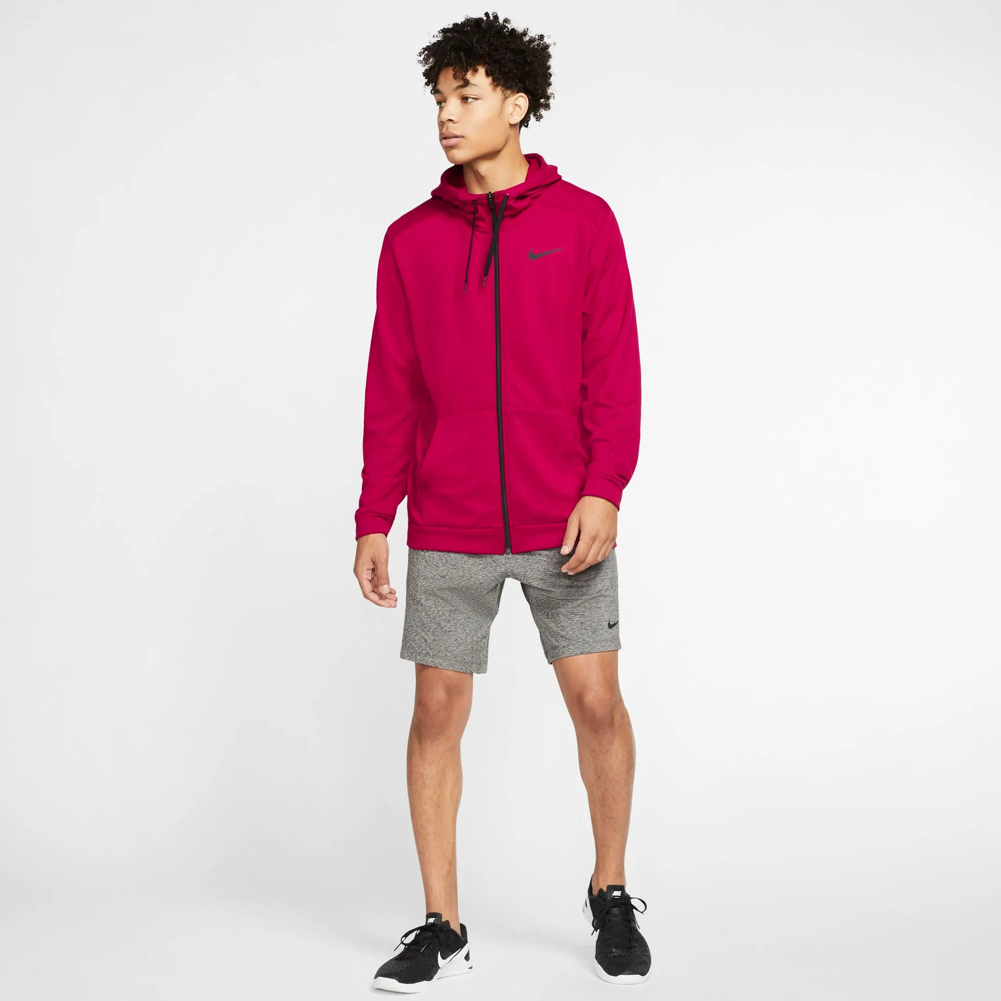 Nike Dry Hoodie FZ Fleece - noble red/black