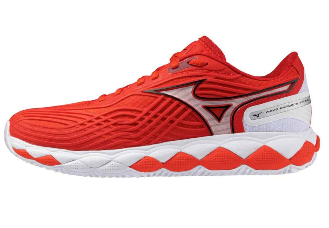 Mizuno Wave Enforce Tour 2 CC - fiery red/white/sun-dried tomato