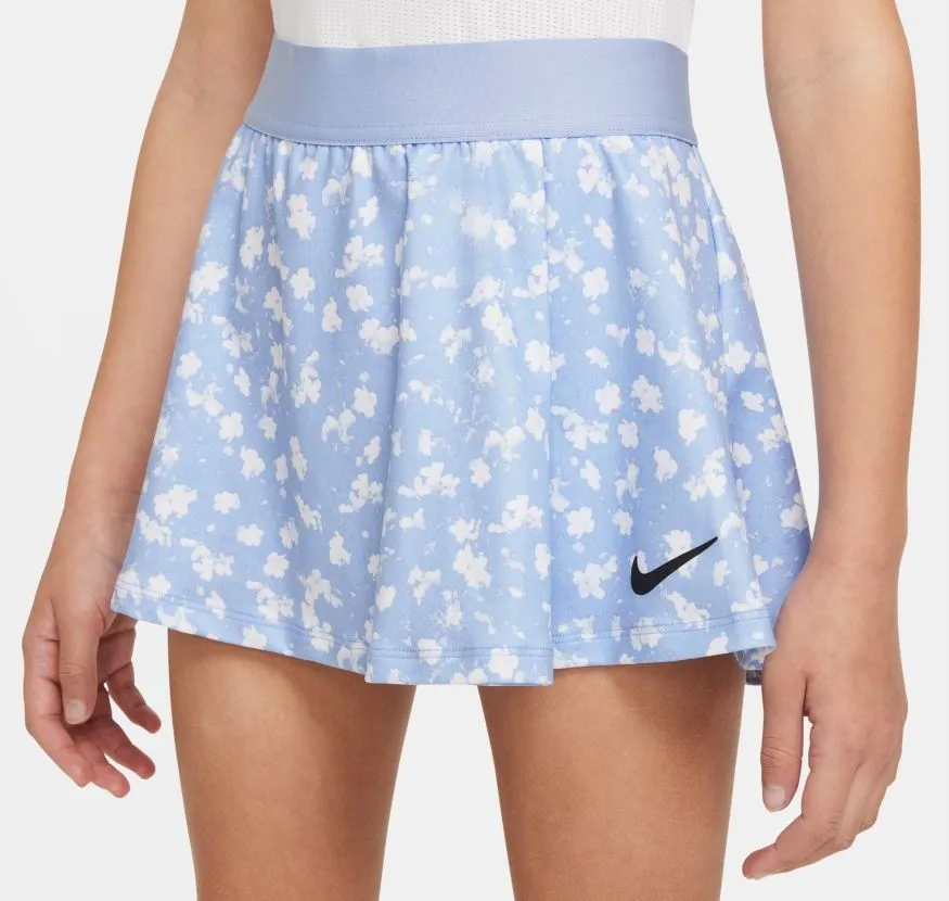 Nike Court Dri-Fit Victory Flouncy Skirt Printed G - aluminum/aluminum/black