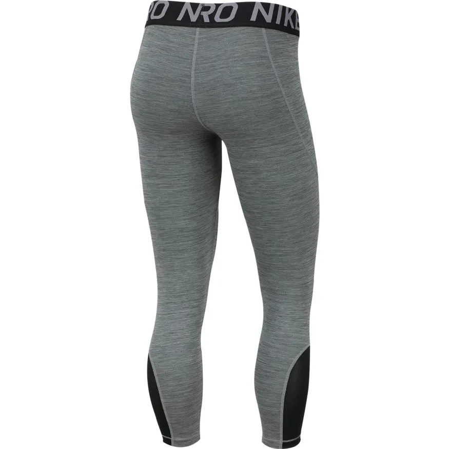nike-w-pro-crop-black-heather-black-2 Nike W Pro Crop - black/heather/black