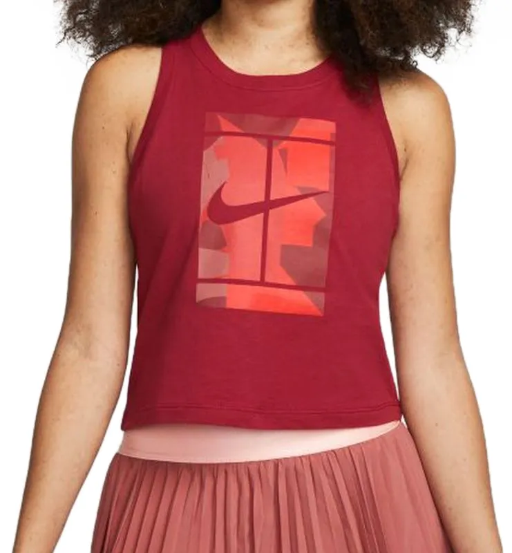 Nike Court Logo Tank W - pomegranate Nike Court Logo Tank W - pomegranate