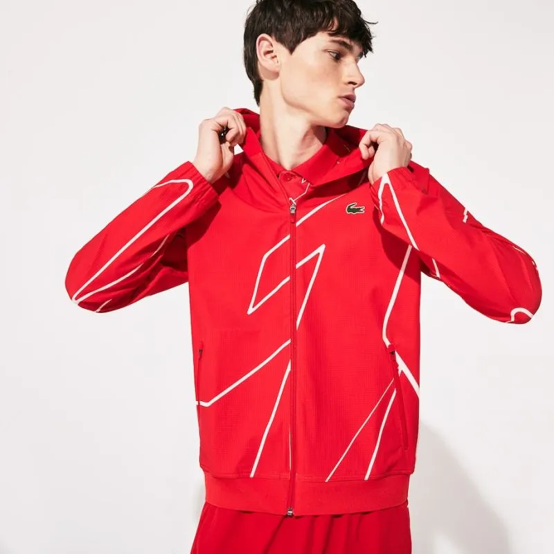 lacoste-men-s-sport-french-open-hooded-zip-jacket-red-white-2 Lacoste Men's SPORT French Open Hooded Zip Jacket - red/white