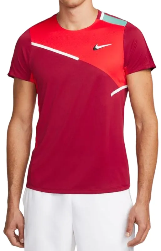 Nike Court Dri-Fit Slam Top M - pomegranate/habanero red/washed teal/white Nike Court Dri-Fit Slam Top M - pomegranate/habanero red/washed teal/white