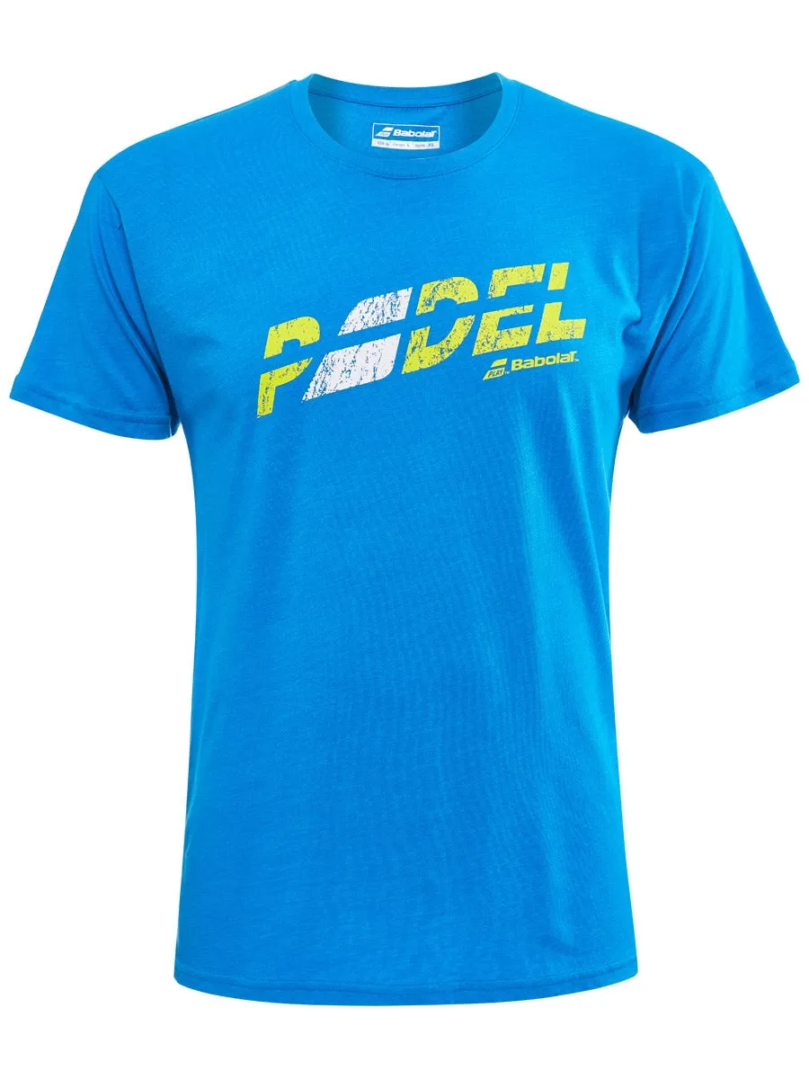 Babolat Exercise Flag Message Tee Men - blue aster heather