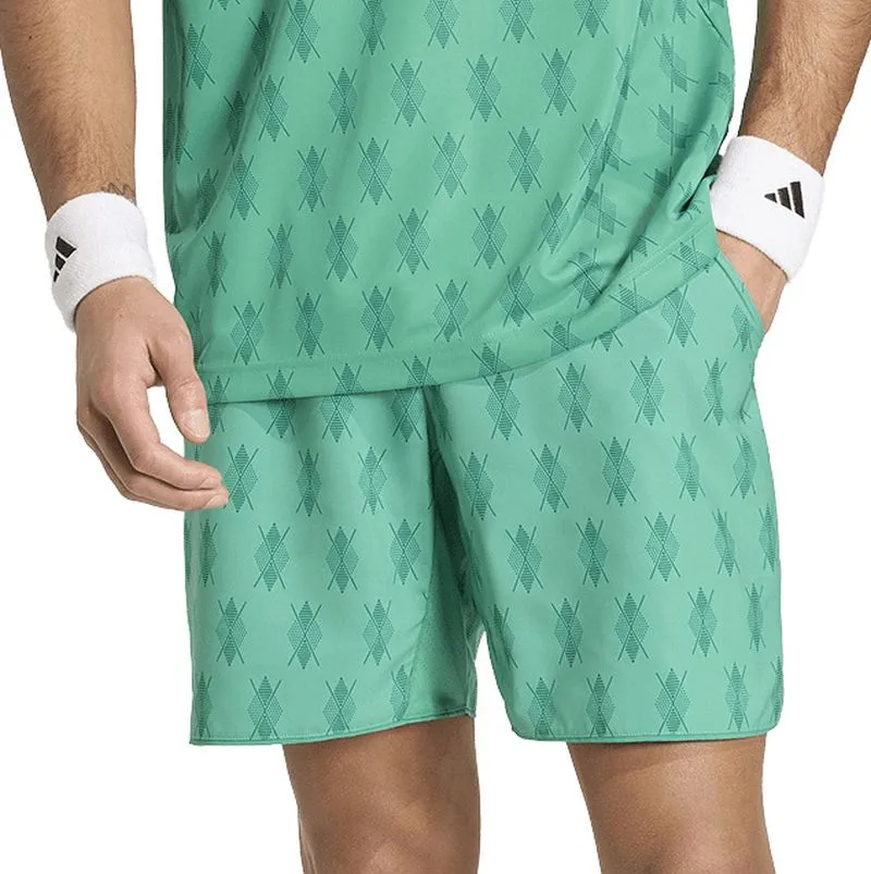 Adidas Club Tennis Climacool Graphic 9in - semi court green/collegiate green