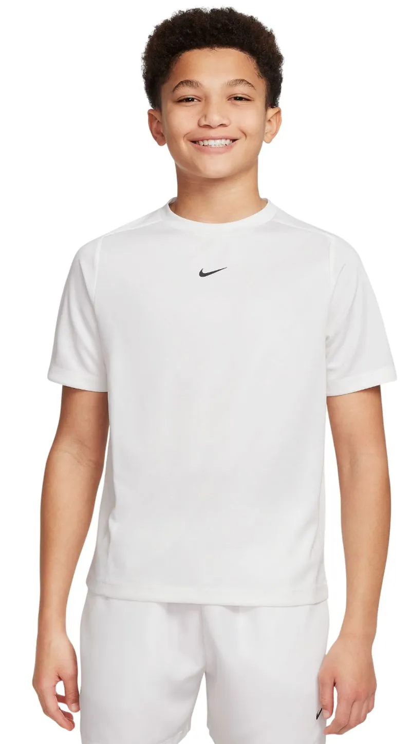 Nike Boys Multi Dri-FIT Short-Sleeve - white/white/black Nike Boys Multi Dri-FIT Short-Sleeve - white/white/black