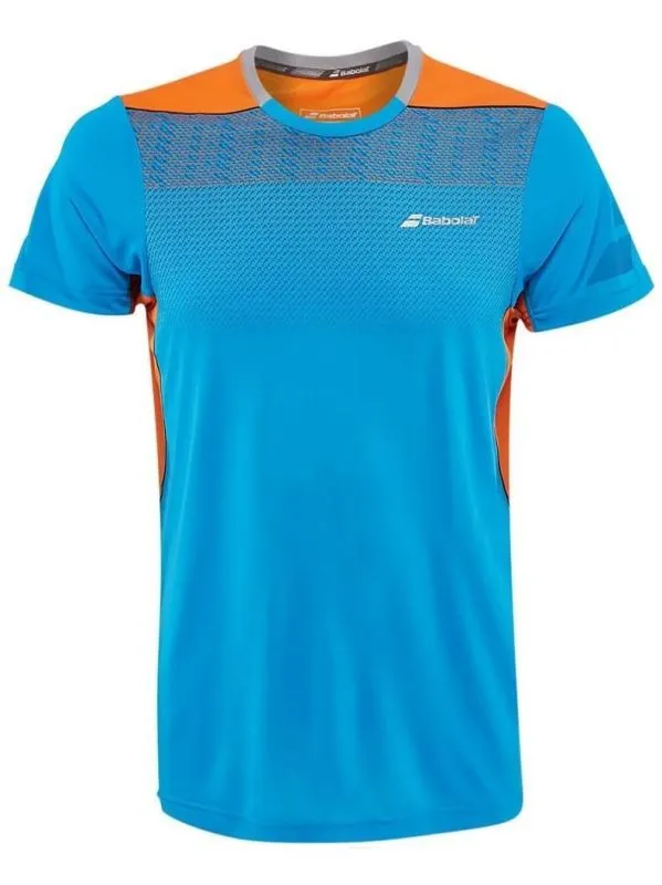 Babolat Performance Crew Neck Tee Men - drive blue