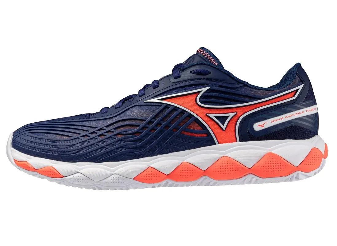 Mizuno Wave Enforce Tour 2 CC - beacon blue/white/lava orange