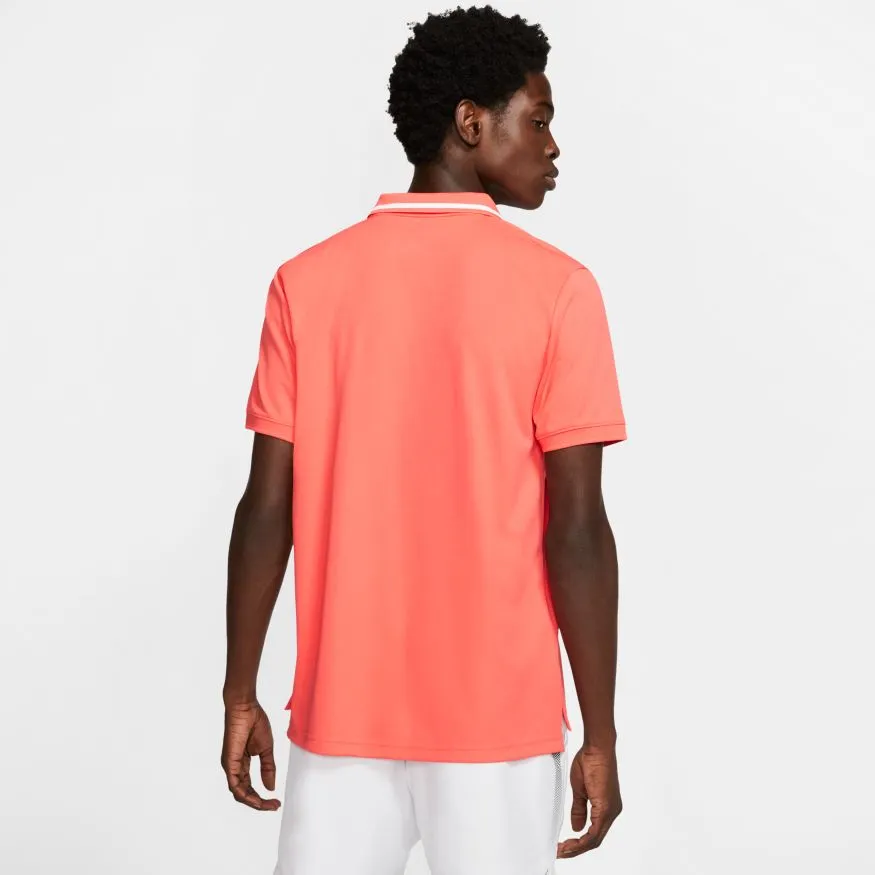 Nike Court Dry Polo Pique - ember glow/white/white