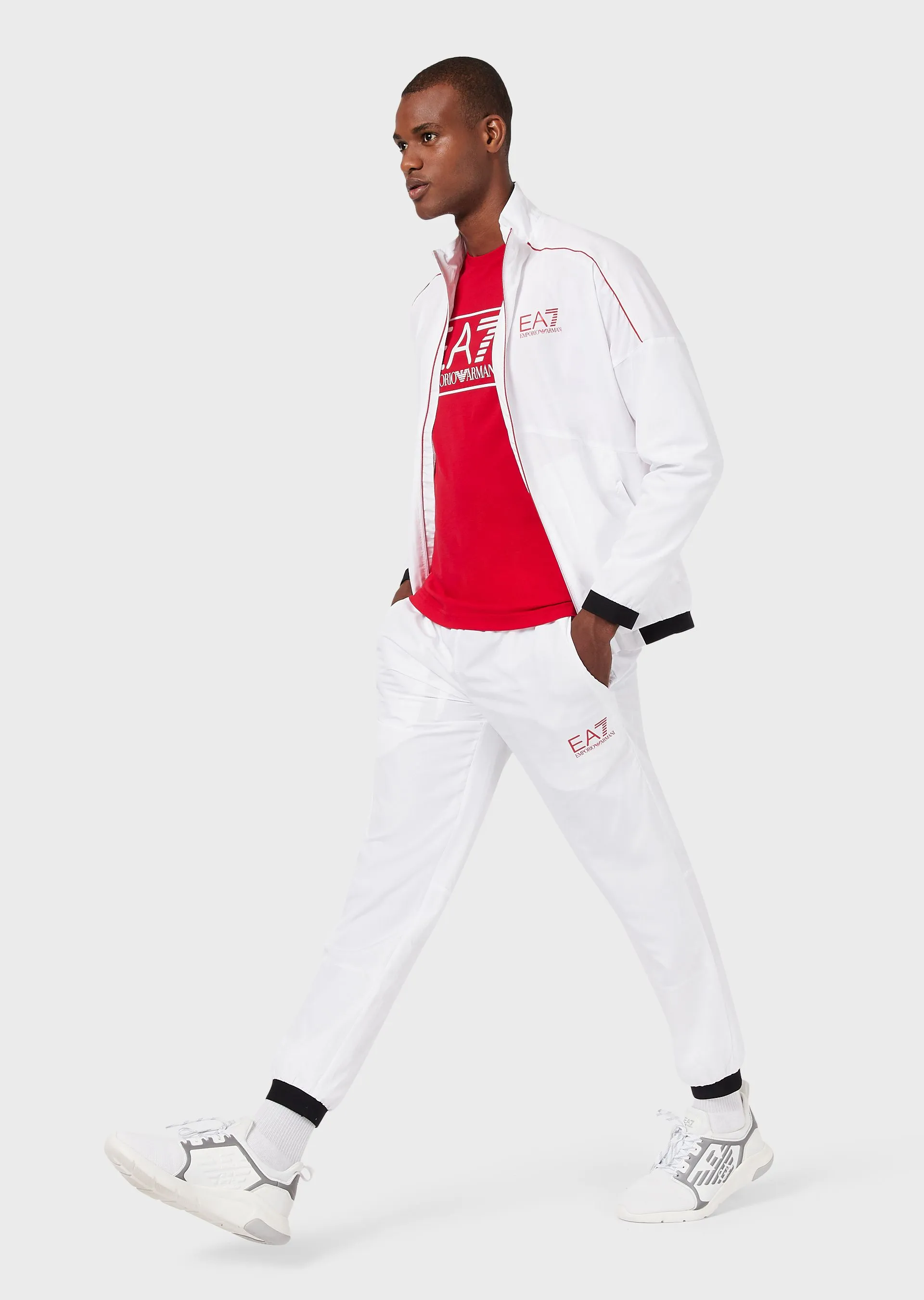 EA7 Man Woven Tracksuit - white