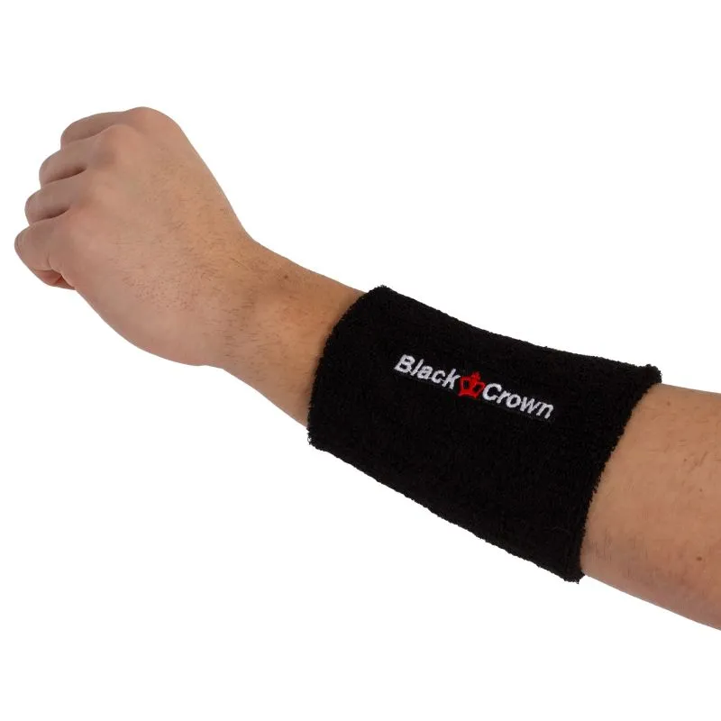 Black Crown Wristband Long 1P - black