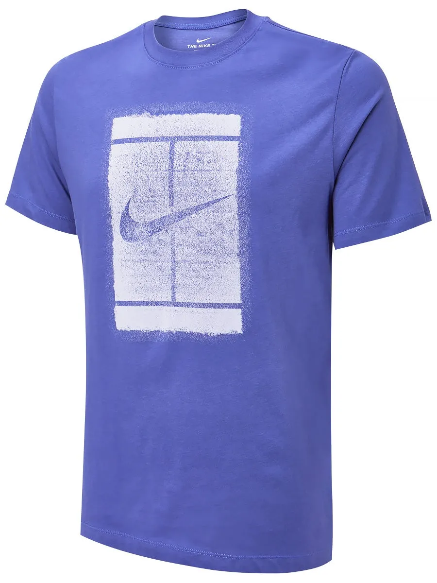 Nike Court Tee Seasonal Court M - dark purple dust/indigo haze