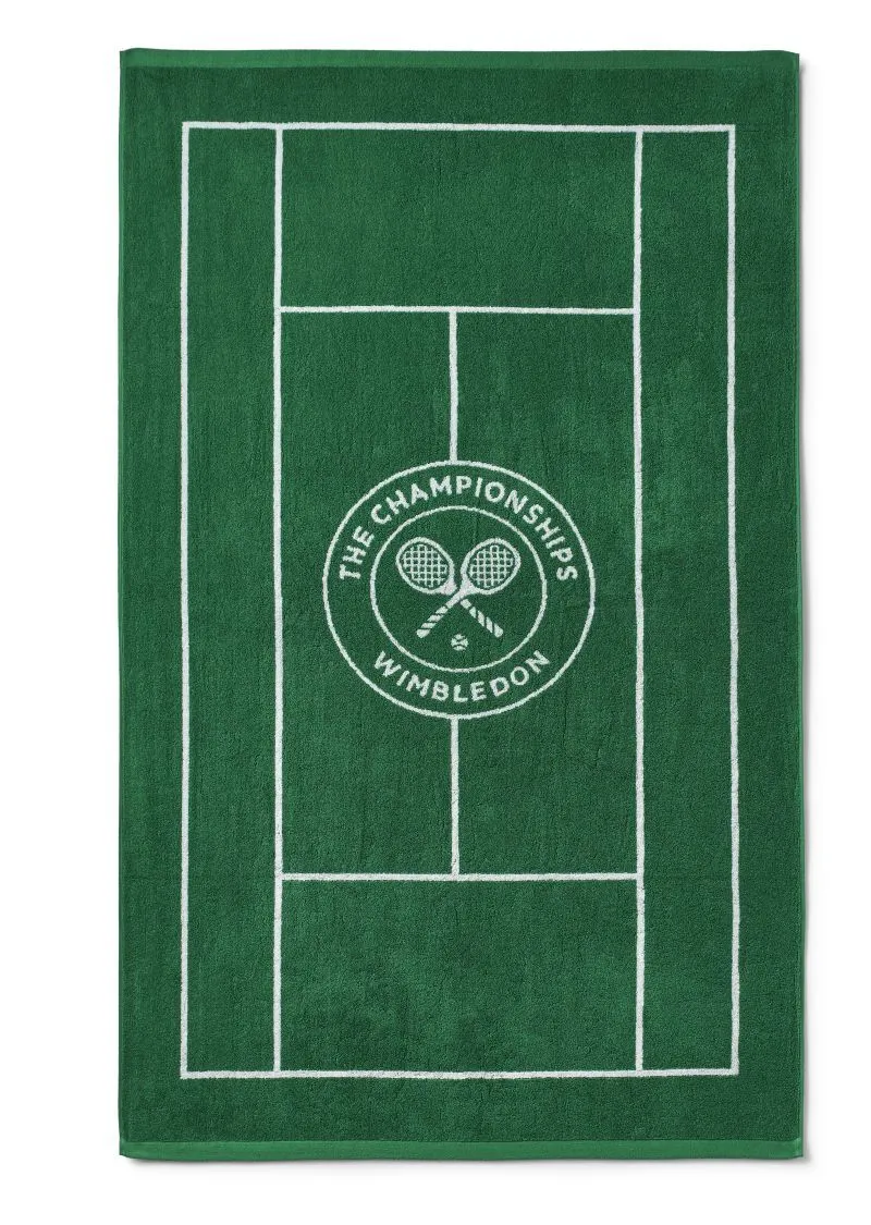 Wimbledon Tennis Court Cotton Bath - green