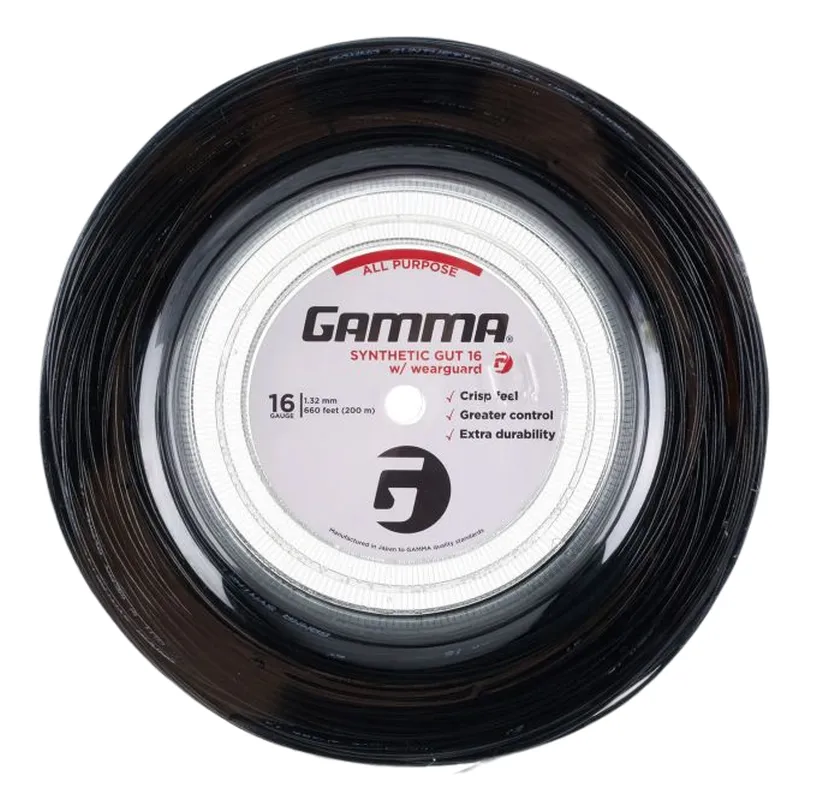 GammaSynthGutBlack Gamma Synthetic Gut w/ WearGuard (200 m) - black