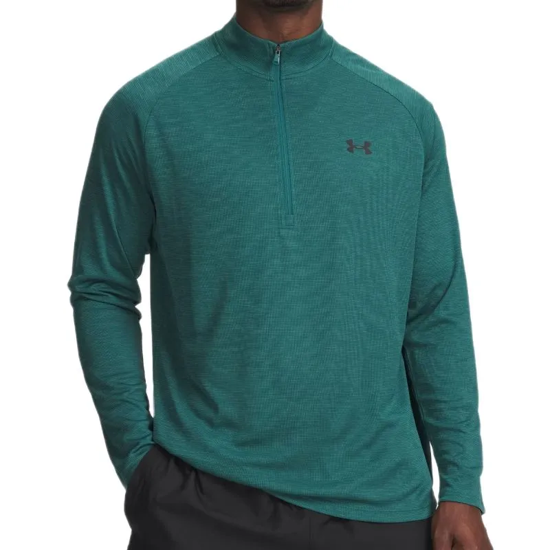 Under Armour Tech Textured 1/2 Zip - rack green/black Under Armour Tech Textured 1/2 Zip - rack green/black