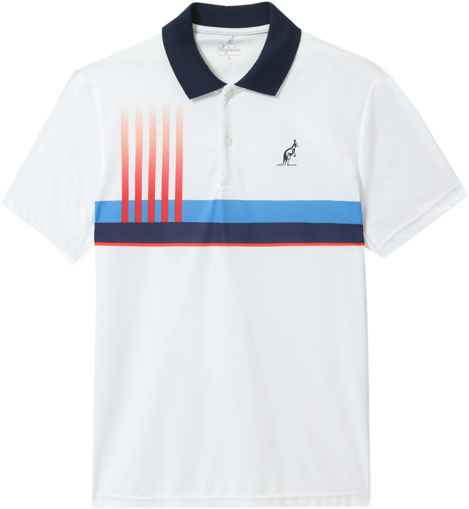 Australian Ace Polo with Print - bianco