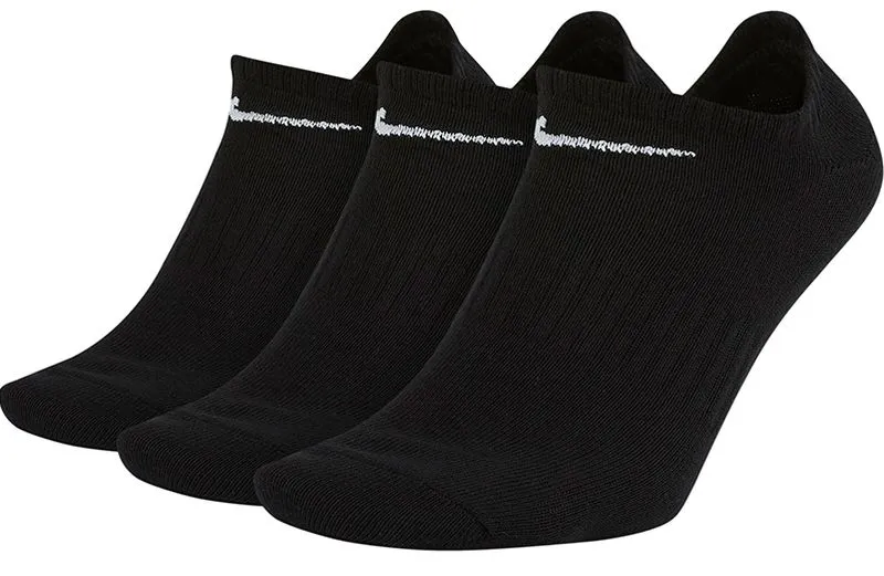 Nike Everyday Cotton Lightweight No Show - 3 pary/black/white