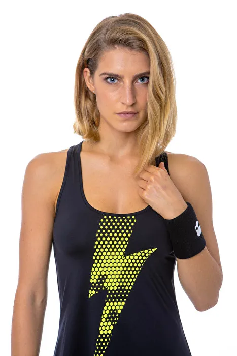 Hydrogen Tech Thunderbolt Dress - black/yellow fluo