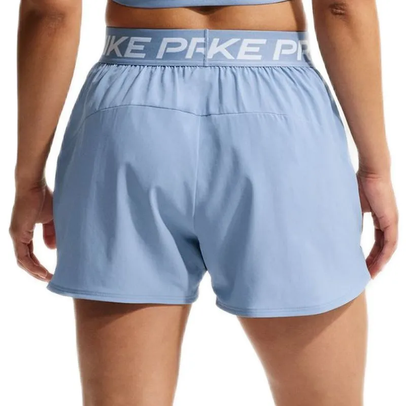 Spodenki tenisowe Nike Pro Dri-Fit Mid Rise Brief Lined 3in Woven Shorts - work blue/white # XXS