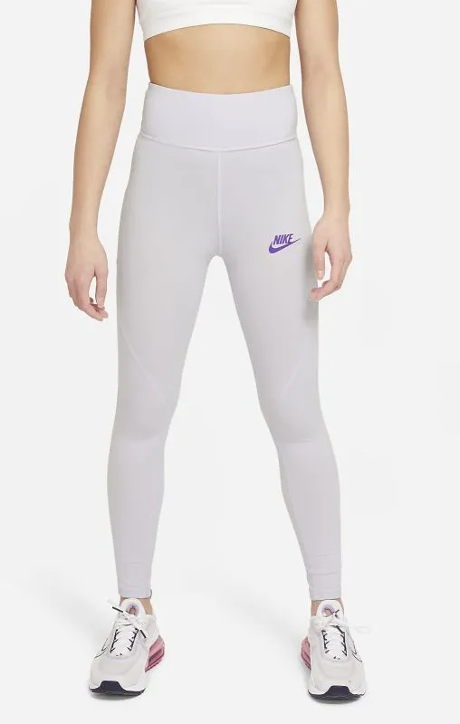 Nike Sportswear Favorites Graphix High-Waist Legging G - purple chalk/wild berry